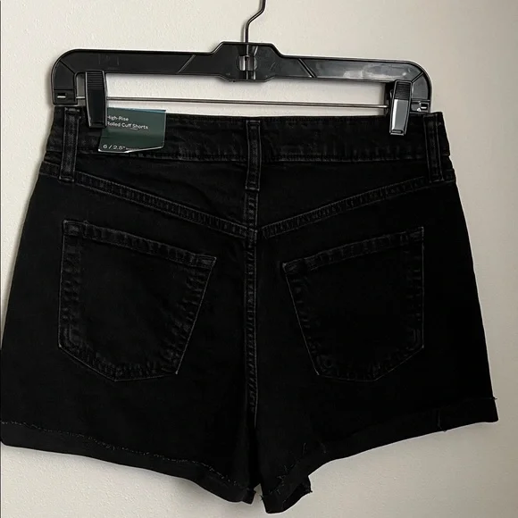 NWT Black High-Rise Denim Shorts Wild Fable size 6R - Picture 4 of 10